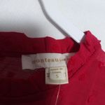 Monteau  Red Swiss Dot Ruffle Tiered Sleeveless Dress Lined Size Small NWT Photo 4