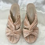 Free People X Jeffrey Campbell Venice Mule Heels 6.5 Twist Satin Feminine Chic Photo 4