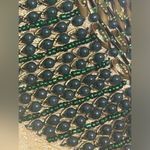 Shoshanna  - Gold Brocade Mini Dress W/ Green & Golden Sequins Size 4 Women’s Photo 7