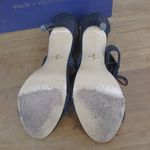 Pour La Victoire Shanna Black Leather Snake Print Heels Size 8M Photo 3