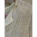 Lilly Pulitzer Lilly Pulitzer ELLAREY Coconut Fish Clip Silk Tunic Blouse Ruffle Sleeve Size S Photo 7