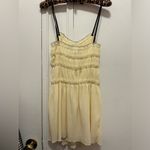 ZARA  cream ruffle coquette bow slip dress size XS Photo 8