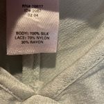 Victoria's Secret Vintage  Mint Silk & Black Lace Chemise - size Medium Photo 4