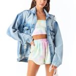 Mags & Pye NWOT  from LF Cloud Pastel Multicolored Tie Dye Relaxed Boxer Shorts Photo 0