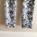 Sfizio Blue Floral Jacquard Crop Slim Pants Made in Italy, Size‎ Small Photo 5