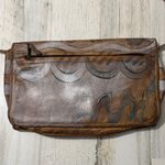Jane Yoo Vintage Hand Painted Purse Brown Photo 2