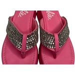 Forever 21 Barbie Rhinestones Wedge Platform Sandals PINK Womens Size 8.5 Retro Photo 4