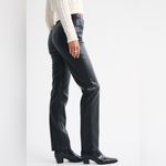 Abercrombie & Fitch 🆕 Black High Rise 90s Straight Vegan Faux Leather Pant 26🆕 Photo 2