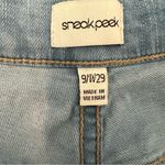 Sneak Peek wide leg Jeans,frilled hem,light wash, “tie dye project”gone wrong Blue Size 29 Photo 3