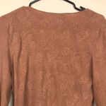 Anne Carson  Women’s Silk Floral Paisley Textured  Tie Neck Flare Sleeve Blouse Photo 5