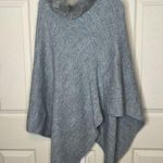 Fratelli Talli black fringe poncho cape One size fits most Made in Italy Gray Photo 4