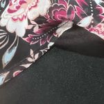 City Studio long sleeve black floral ruffle dress size medium Photo 6