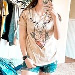 Bleached Tan Western Graphic Short Sleeve Tee size small Photo 0