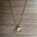 Coach Designer Signed Rhinestone Bead Gold Disc C Logo Gold Tone Necklace Photo 5