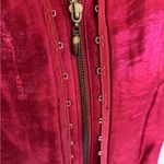 Chico's Chico’s Size 2 (Size L / 12–14) Neva Crimson Linen-Blend Zip-Up Blazer Jacket Photo 3