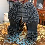 ZARA  TRAFULAC SILVER STUDDED COMBAT MOTO ANKLE BOOT BLACK SLIP ON SZ: 6.… Photo 5