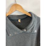 Lucy Activewear Snap Neck Dark Grey Pullover Sweatshirt Size Medium Gray Photo 1