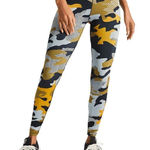 𝅺NOLI Yoga NWT ‘G.I. Jane’ High Waisted Legging in Yellow/Black Size Small Yellow Photo 0