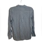 ZARA Blue Striped Pocket Boyfriend Shirt Photo 1