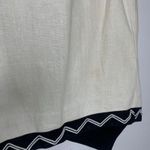Vintage Geometric Vest Cream Black Sz 10 Lined ? Linen Photo 7