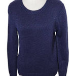 Gap  Navy Crew Neck Sweater with Silver Metallic Thread Accents NWT Size Small Photo 0