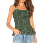 Tularosa Rayna Ruffle Peplum Top In Green Photo 11