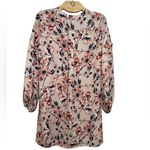 Parker NEW FLORAL PULLOVER LONG SLEEVE MINI DRESS XS Photo 2