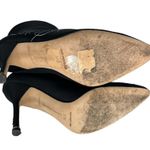 Manolo Blahnik + Vetements Printed Satin Ankle Boots In Black Photo 15