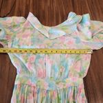 VINTAGE eileen west Laura Ashley style dress Floral pink and blue V back maxi xs Photo 12