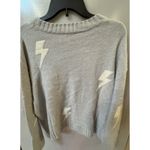 Rails  Perci Gray White Women's Soft Lightning Pullover Sweater Size Medium Photo 5