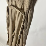 House of Harlow 1960 Linen Cropped Jumpsuit Size Medium Tan Photo 6