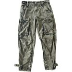 Free People We The Can't Compare Slouch Pants Cargo Green M Straight Mid-Rise Photo 1