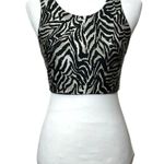 Emily Hsu Zebra Crop Top & Leggings Set Women’s Size S/XS Animal Print Outfit Photo 2