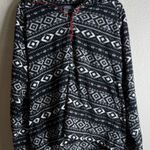 Eddie Bauer Eddie‎ Bauer Quest Womens XXL Black White Aztec Fleece Pullover 1/4 Zip Preppy Photo 0