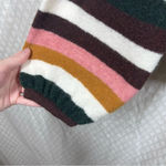 Madewell Brown Pink Striped Payton Pullover Sweater Photo 5