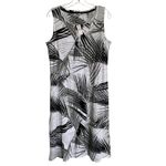 T by Talbots Petite L Palm Leaf Sleeveless Dress Button Front Casual Summer NWT White Size undefined Photo 2