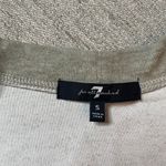 7 For All Mankind  Puff Sleeve‎ Button Up Cardigan Sweater Small Taupe Cream NWT Photo 2