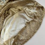 Beautifly Sequin Cowl Back Cap Sleeve Evening Gown Prom Dress in Gold Size US2 Photo 8