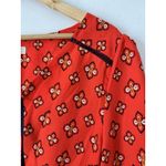 Gianni Bini NWT  Fire Orange Boho Western Tasseled Puff Sleeve Mini Dress Large Photo 6