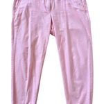 J.Crew Women's Pink 100% Cotton Trousers 14 Tapered Leg Pant Soft Twill Photo 0