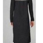 J.Jill  Turtleneck Sweater Dress Cotton Dark Charcoal Petite Size M NWT $129.00 Photo 4