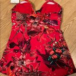 Hapari Dragon Twist Tankini Halter Swim Top XS NEW Red Photo 4