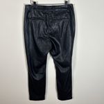 Gap  Black Faux Leather Vegan Pants Womens Sz 10 New Moto Pockets $89.95 Photo 8