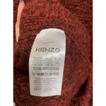 KENZO Rib Long Sleeve Wool & Cotton Midi‎ Sweater Red Dress Size Medium $626 Photo 4