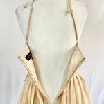 B Darlin New  Embellished Halter Pleated Fit & Flare Dress Nude Metallic Juniors Size 3 Photo 15