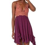 Free People Copper and Purple Textured Dress Photo 0