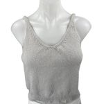 One Grey Day Women's Gray Sleeveless Knit Cami Camisole Crop Tank Top Size S Photo 0