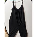 Black Spaghetti Strap Wide Leg Jumpsuit Pants Women's Size XL Photo 2