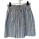 J.Crew  Blue & White Striped Linen Blend Paperbag Mini Skirt Women Sz 0 Photo 0