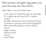 Madewell  OLD SCHOOL STRAIGHT LEG 1%STRETCH CLASSIC STRAIGHT JEAN HI RISE SEXY! Photo 5